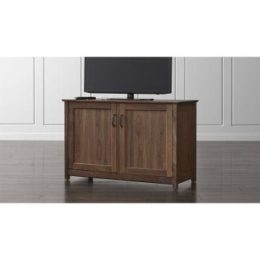 Ainsworth Walnut 47 Media Console With Glass Wood Doors
