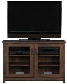 Ainsworth Walnut 47 Media Console With Glass Or Wood Doors