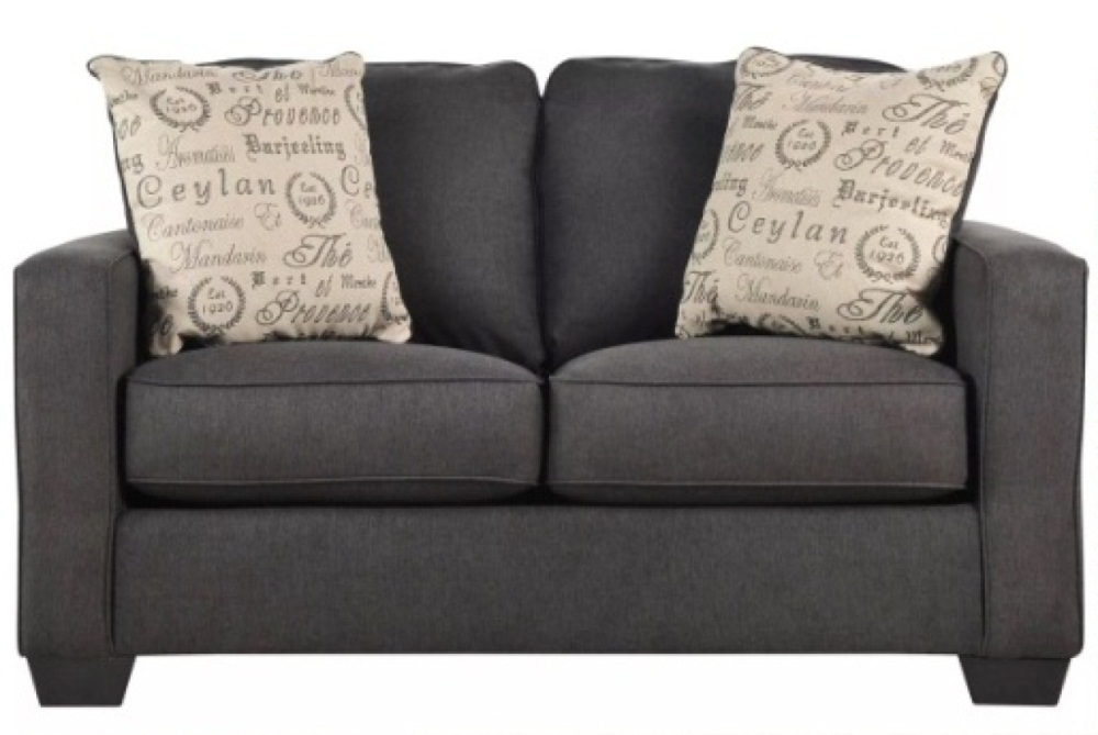 Alenya Charcoal Loveseat Costa Rican Furniture