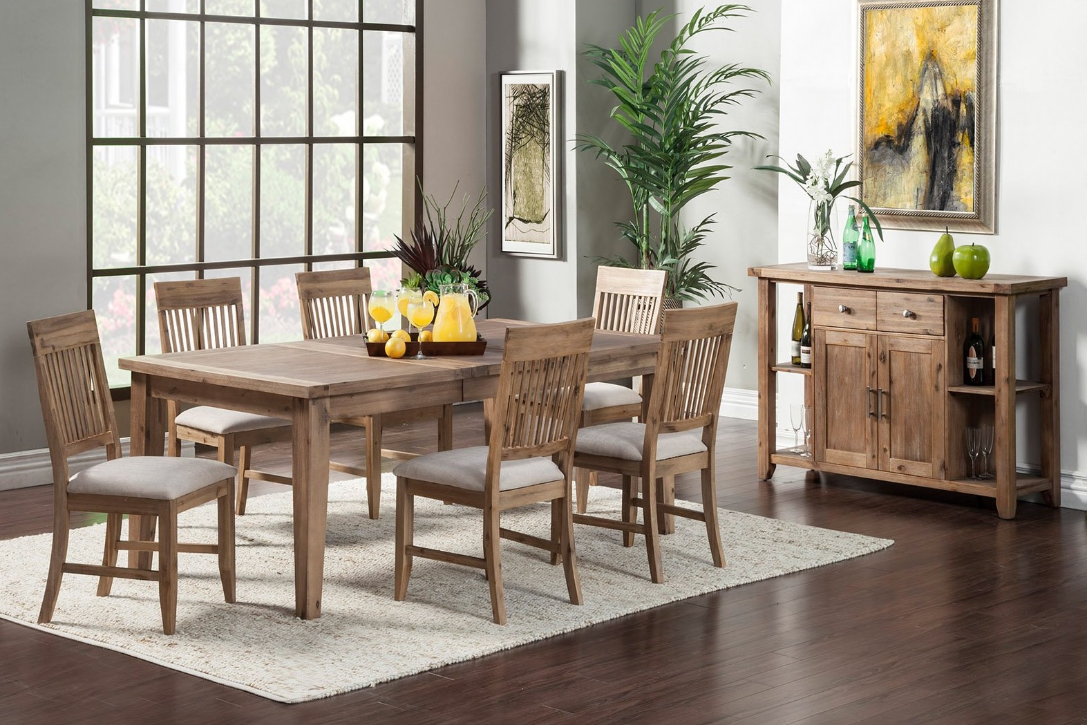 Alpine Furniture Aspen 7 Piece Dining Set Costa Rican Furniture