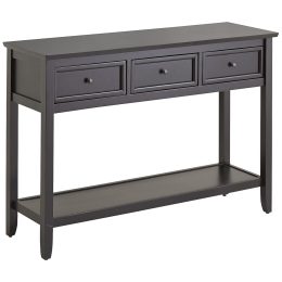 Ashington Rubbed Black Console Table