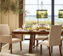 Benchwright Extending Table And Grayson Chair 7 Piece Dining Set
