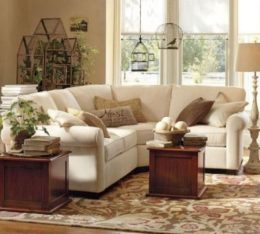 Buchanan Roll Arm Upholstered Curved 3 Piece Sectional With Wedge
