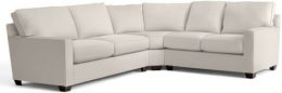 Buchanan Square Arm Upholstered Curved 3 Piece L Shaped Sectional With Wedge