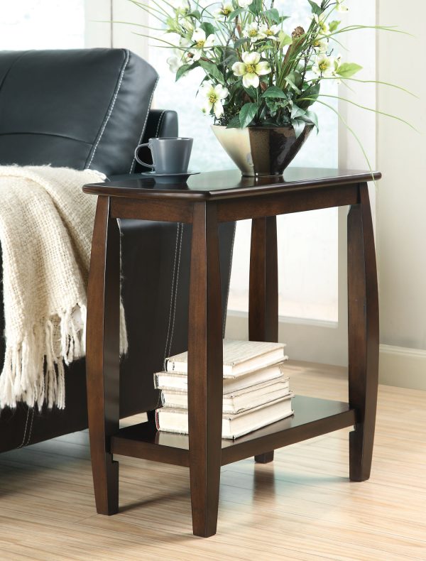 Chairside Table Cappuccino Finish