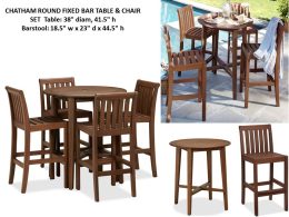 Chatham Teak Pub Table For 4