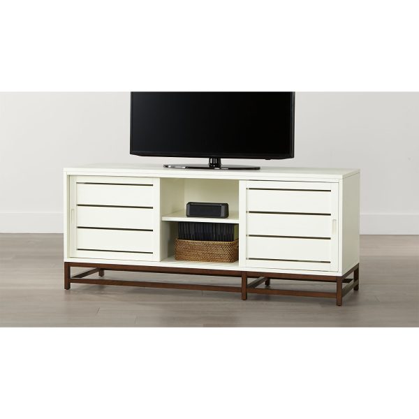 Clapboard White 60 Media Console