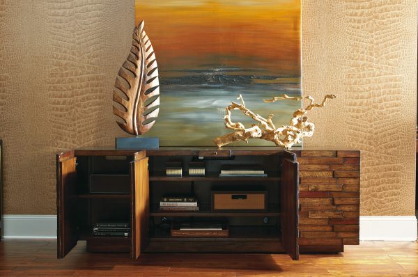 Criss Cross Media Console Open