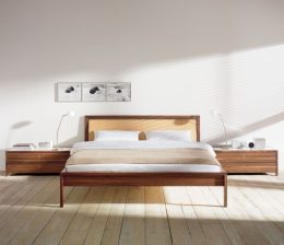 Elegant Walnut Bed Valore