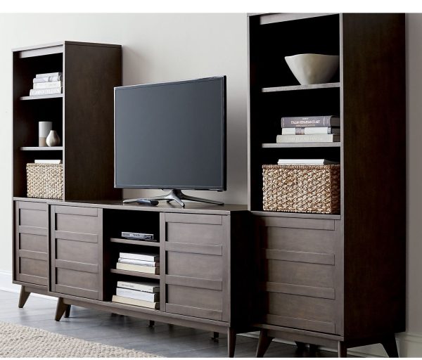 Hd Media Console With Side Cabinets