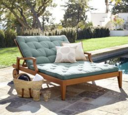 Hampstead Teak Double Chaise Lounge Chair