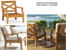 Hampstead Teak Seating Chairs W Cushion