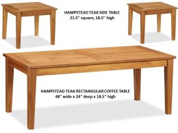 Hampstead Teak Side Tables And Coffee Table