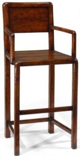 Jonathan Charles Planked Arm Barstool