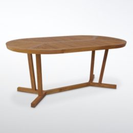 Karogated Outdoor Oval Dining Table