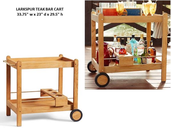 Larkspur Teak Bar Cart