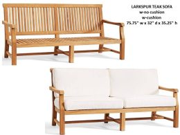 Larkspur Teak Sofa