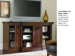 Louis Philippe Tall Media Cabinet
