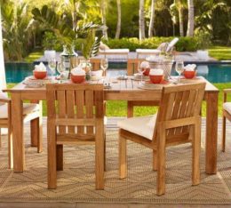 Madera Teak Rectangular Dining Table And Chairs