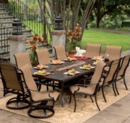 Monterey Elongated Sling Dining Set