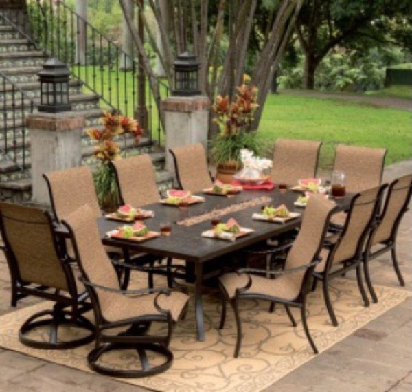 Monterey Elongated Sling Dining Set