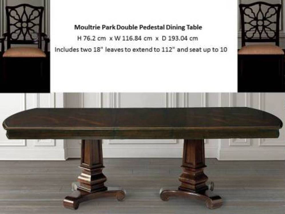 Moultrie Park Double Pedestal Legs Costa Rican Furniture Phf2018 Moultrie Park Double Pedestal Legs