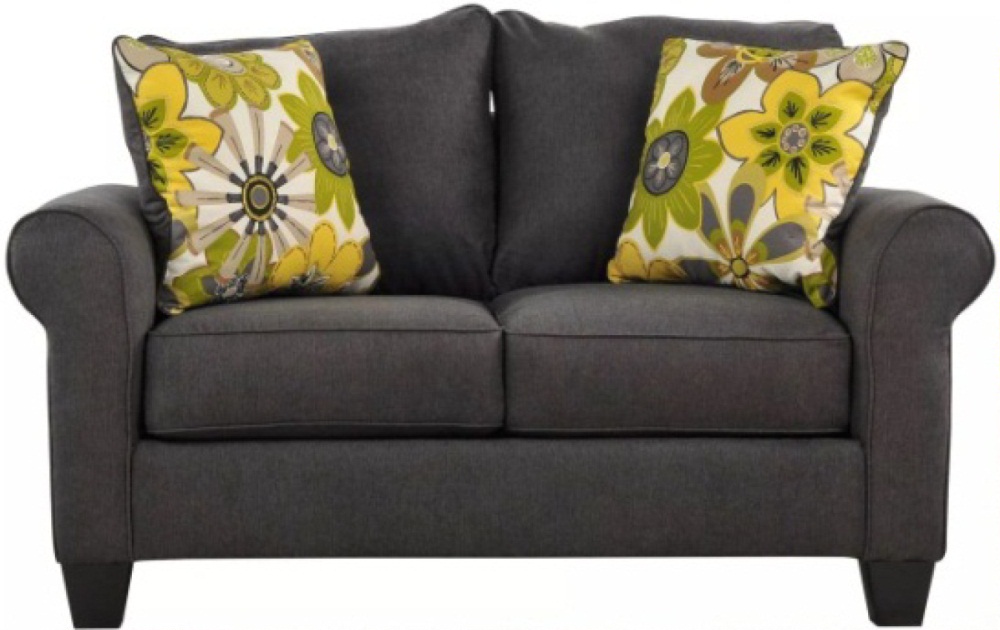 Nolana Charcoal Loveseat Costa Rican Furniture