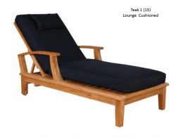 Phf 2045 Teak Chaise Lounge W Cushion