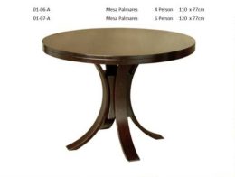 Palmares Round Dining Table W Double Thick Top