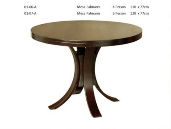 Palmares Round Dining Table W Double Thick Top