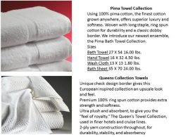 Pima And Queens Towel Collection