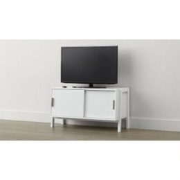 Sawyer Low White Media Stand