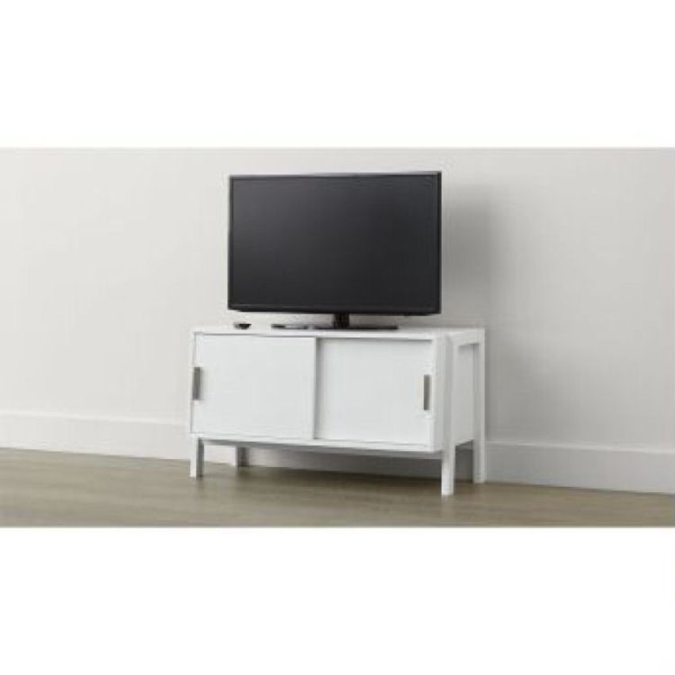Sawyer Low White Media Stand Costa Rican Furniture