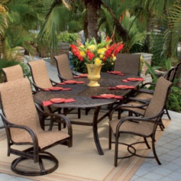 Sundance Sling Dining Chairs Oval Dining Table