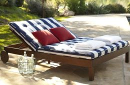 Teak Outdoor Chatham Double Chaise Lounge Chair