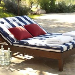 Teak Outdoor Chatham Double Chaise Lounge Chair 600x6001