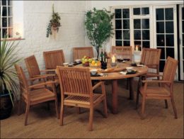 Teak Outdoor Drummond Dining Set
