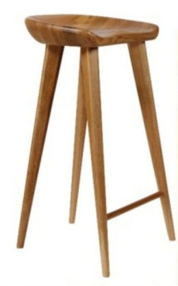 Tractor Carved Wood Bar Stool