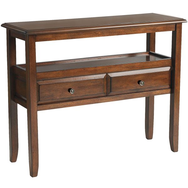 Tuscan Brown Console Table With Knobs Costa Rican Furniture