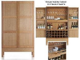 Victuals Teak Bar Cabinet