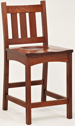 Vintage Mission Bar Stool L6044