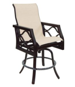 Villa Bianca City High Back Sling Swivel Counter Stool