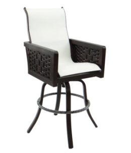 Spanish Bay High Back Sling Swivel Bar Stool