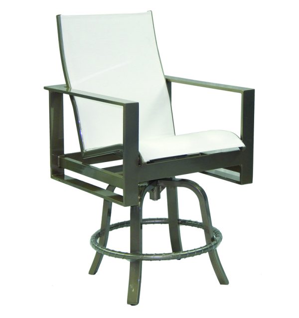 Park Place High Back Sling Swivel Counter Stool