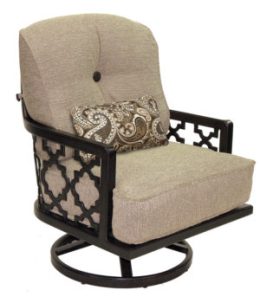 Belle Epoque High Back Cushioned Lounge Swivel Rocker