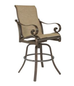 Veracruz High Back Sling Swivel Bar Stool