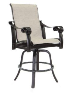 Bellanova High Back Sling Swivel Counter Stool