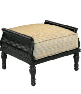 English Garden City Cushioned Ottoman