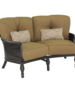 English Garden Cushioned Crescent Loveseat