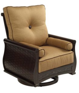 French Quarter High Back Cushioned Lounge Swivel Rocker